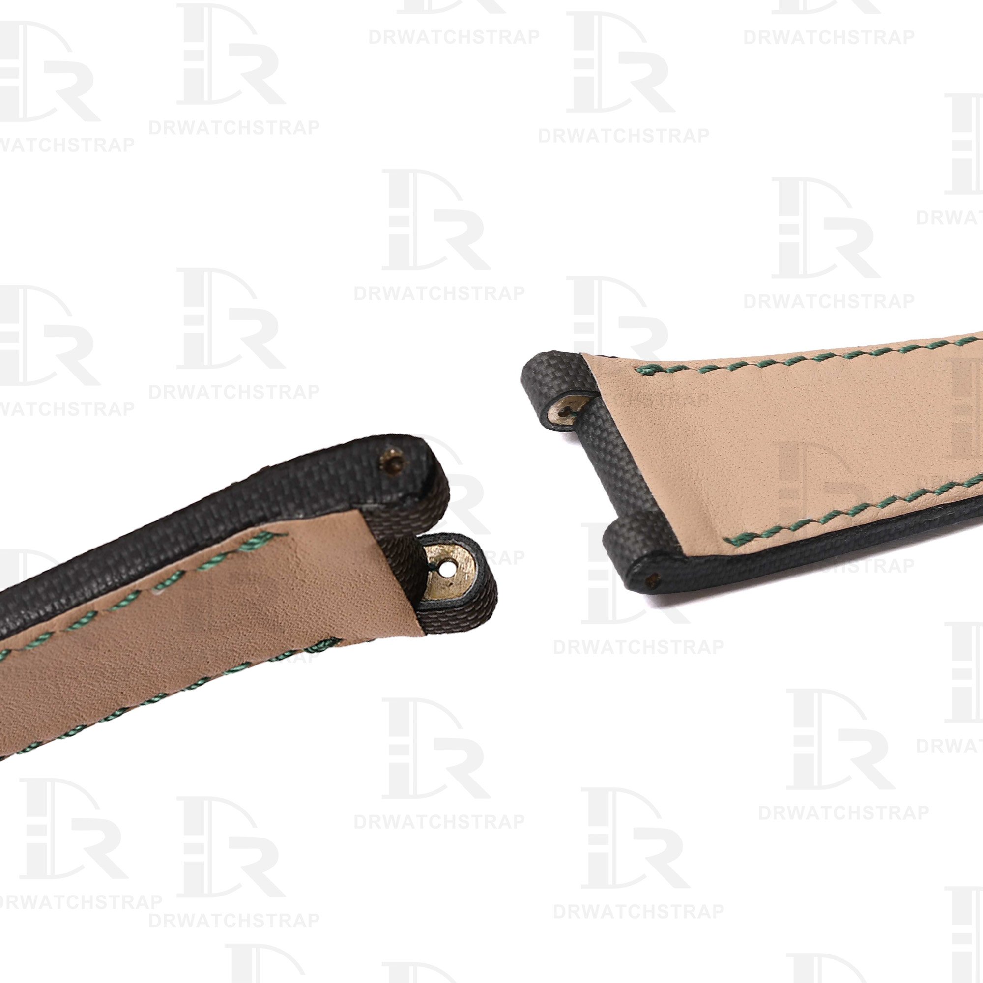Handmade Black Canvas watchband for Girard Perregaux Laureato watch straps replacement GP 81005 for sale (2)