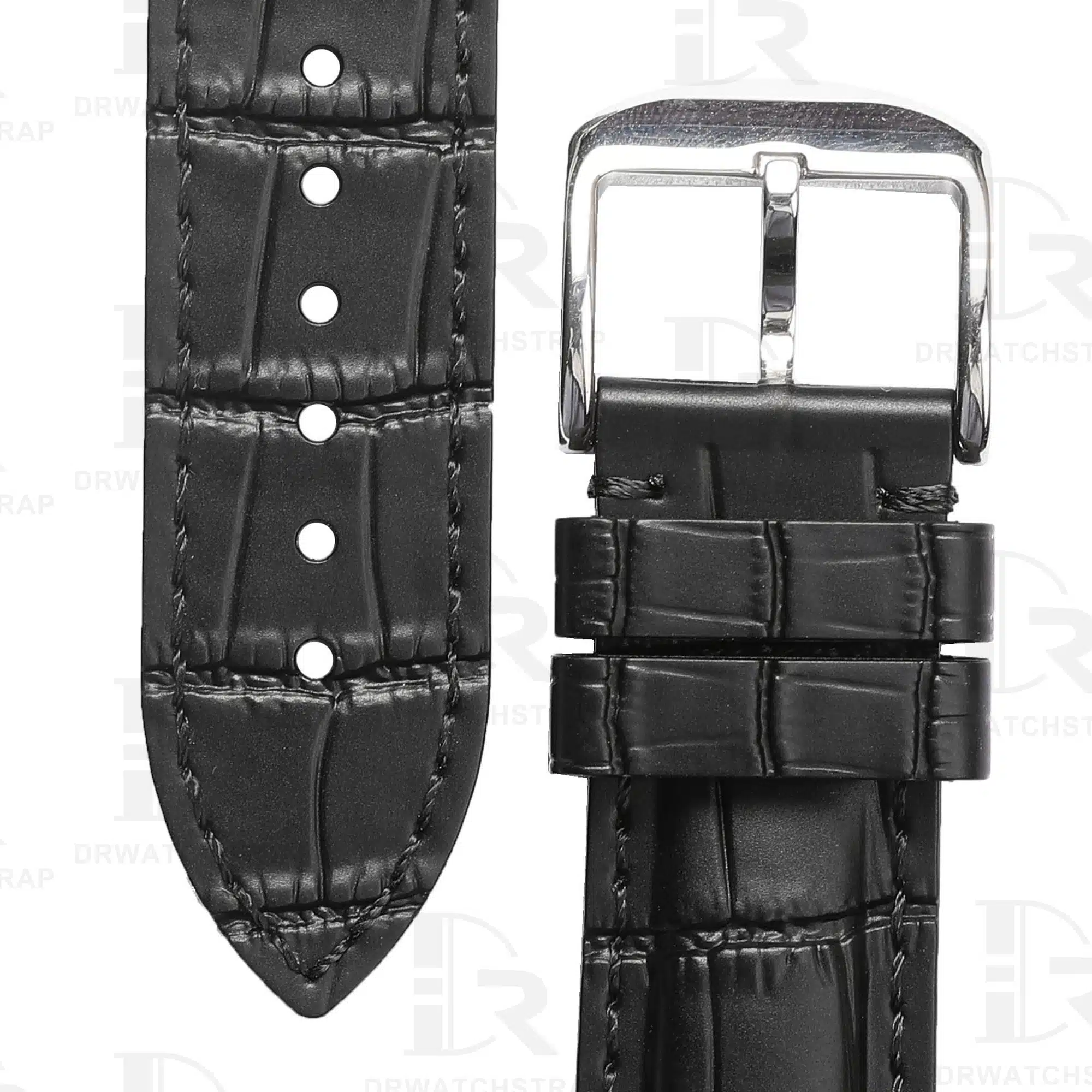 Replacement non leather watch straps - Vegan Rubber 20mm 21mm 22mm Black watchbands (1)