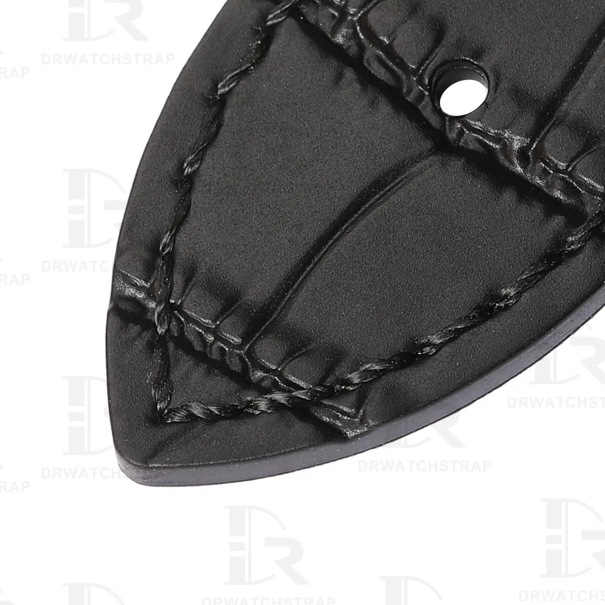 Replacement non leather watch straps - Vegan Rubber 20mm 21mm 22mm Black watchbands (3)