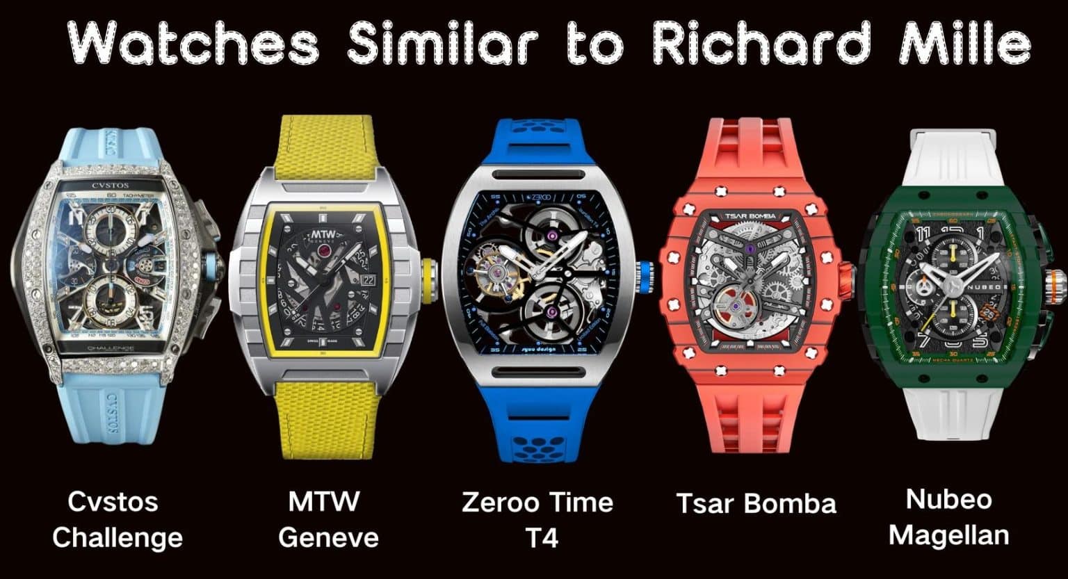 5 Luxury Brand Watches Similar To Richard Mille | Drwatchstrap