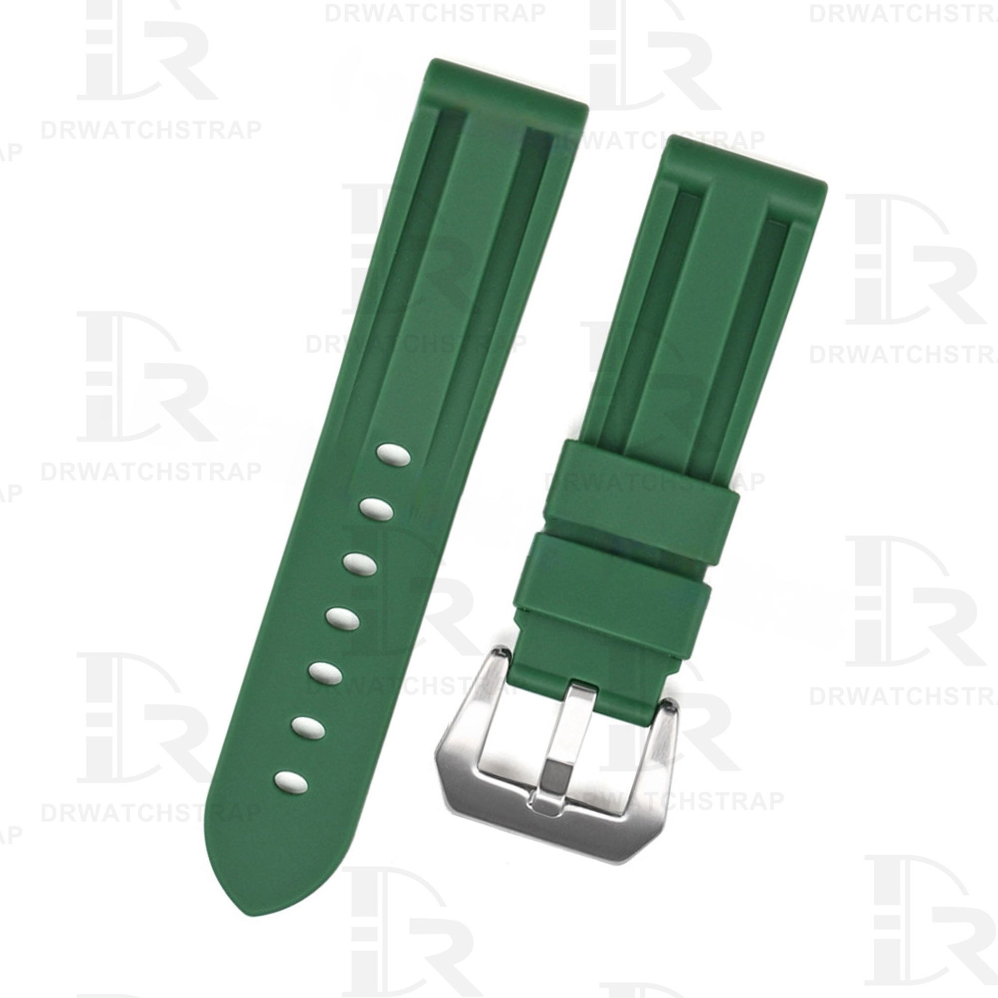 FKM rubber Panerai Rubber watch bands 22mm 24mm Replacement Green watchband for sale