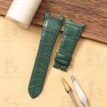 Buy Replacement Rolex Submariner watch band green alligator leather 20mm 21mm
