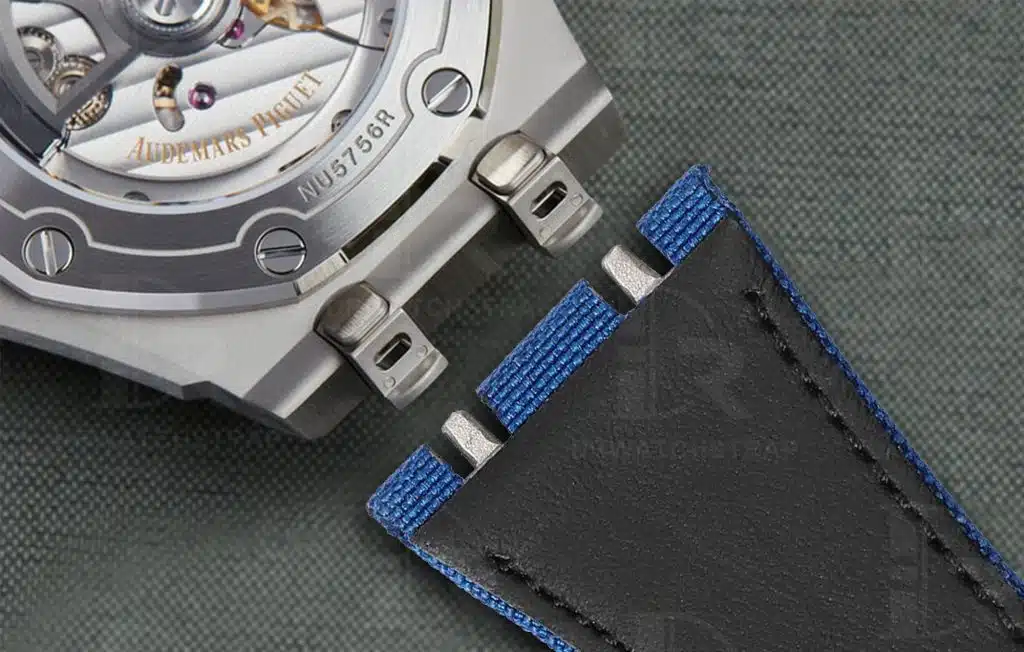 Buy custom udemars Piguet Royal Oak Offshore Diver 15710 26420 quick release Blue strap Velcro watch straps Canvas handmade for sale (1)