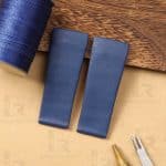 Premium Quick release calfskin Cartier Santos quickswitch Ice Blue leather watch strap watch band replacement with an interchangeable system for mens womens Cartier Santos Larga Medium wa