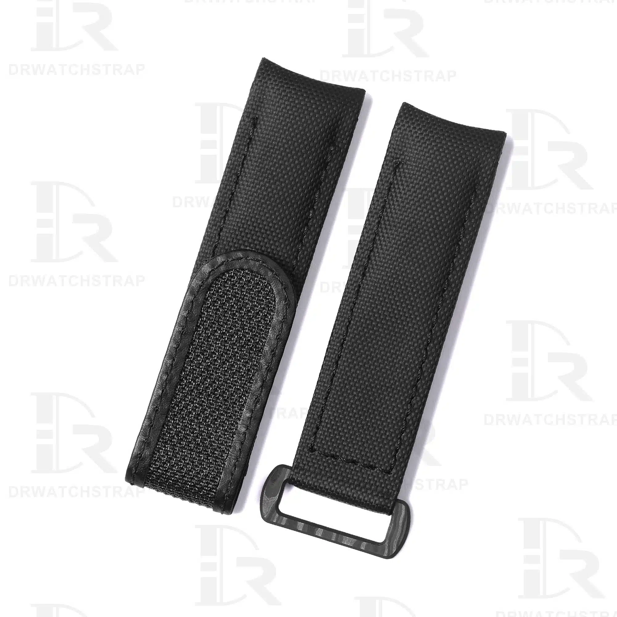 Custom replacement Black Velcro Nylon Rolex Submariner watch band 20mm Curved End straps (2)