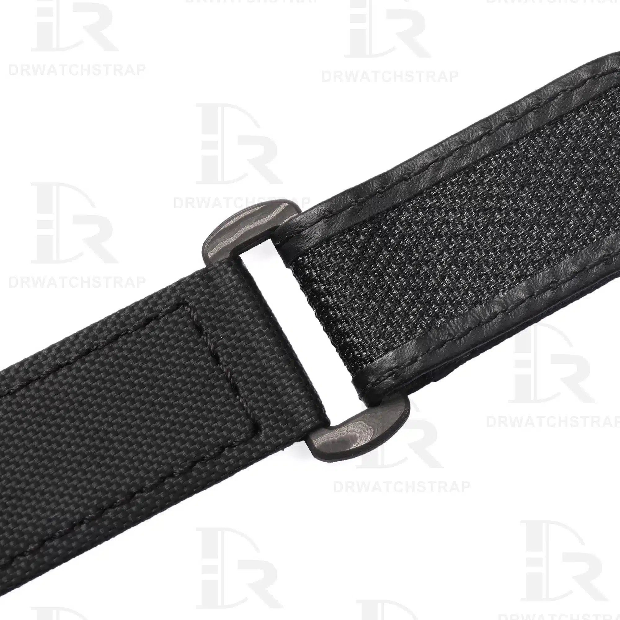 Custom replacement Black Velcro Nylon Rolex Submariner watch band 20mm Curved End watch bands (2)