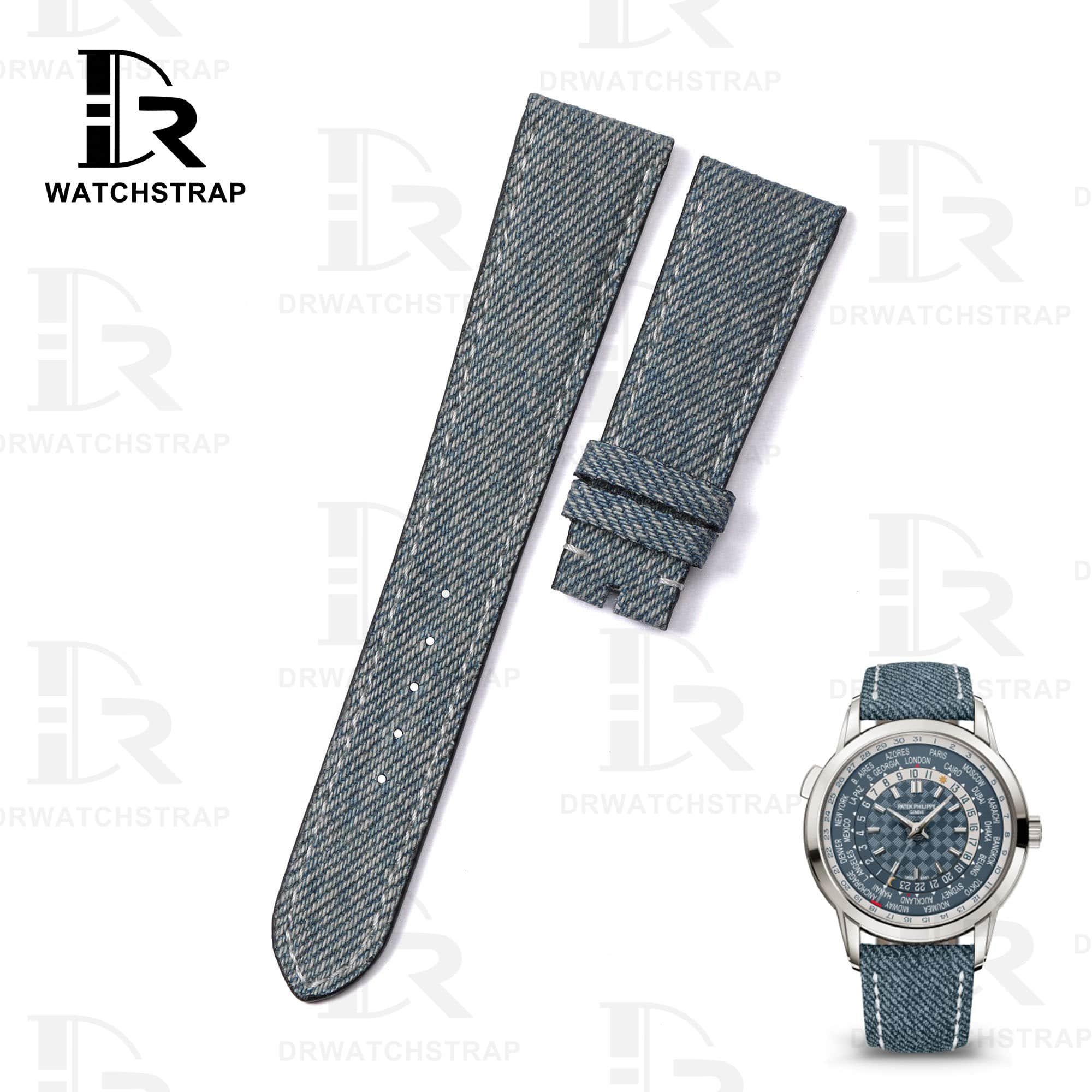 Custom Handmade Jeans strap for Patek Philippe 5330G watch band replacement for sale (1)