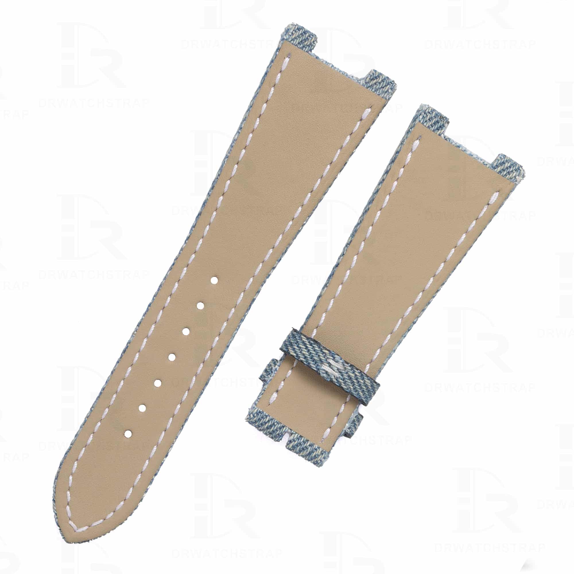 Buy Custom Handmade patek philippe Nautilus 5711 Denim strap 21mm 25mm replacement watch bands2
