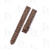 Custom Taupe Round scale Alligator Cartier mini Baignoire Vintage Replacement Strap Handmade watchbands for sale
