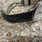 Curved End Crocodile leather watch strap for Jaeger-LeCoultre Master Compressor watch