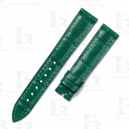 Premium best quality American Alligator OEM custom Green 16mm Cartier tank leather straps & watch bands for Cartier Tank & Ronde SOLO watches (1) Premium best quality American Alligator OEM custom Green 16mm Cartier tank leather straps & watch bands for Cartier Tank & Ronde SOLO watches (1)