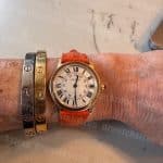 Cartier Tank solo replacement pink alligator watch band for sale by dr watch strap (2)