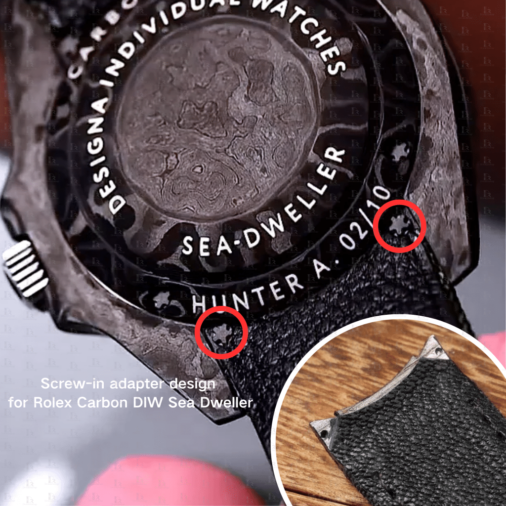 Custom Canvas Velcro Watch band for Rolex DIW Carbon Sea Dweller hunter Speedster