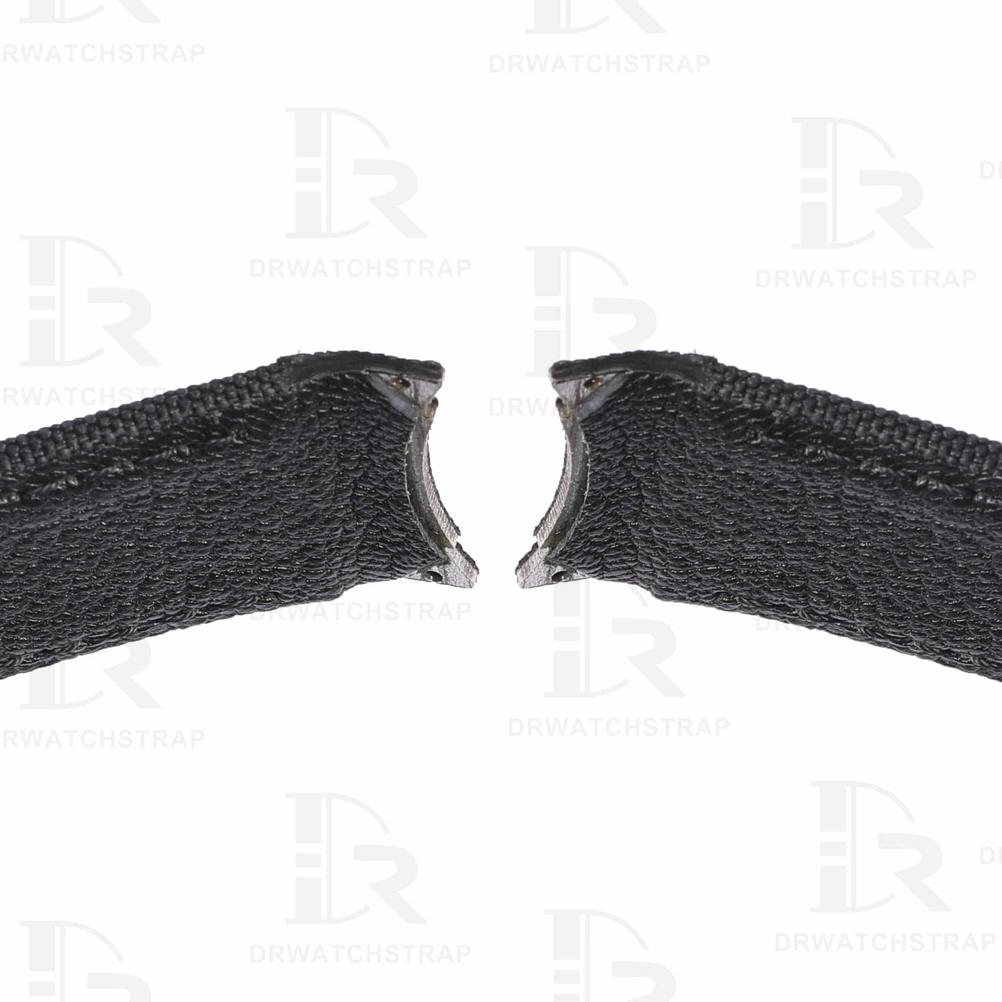 Custom replacement 21mm Black velcro watch bands for Rolex Carbon Sea Dweller strap (2)