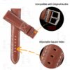 Buy Custom replacement Brown Calfskin Leather Strap for Patek Philippe Calatrava 5524 watch band 21mm for sal (2)