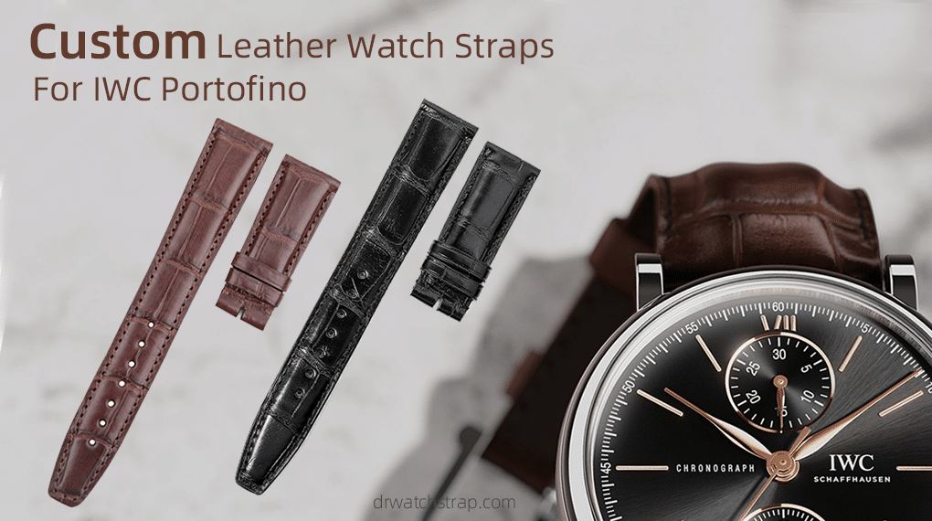 Custom leather watch straps for IWC Portofino