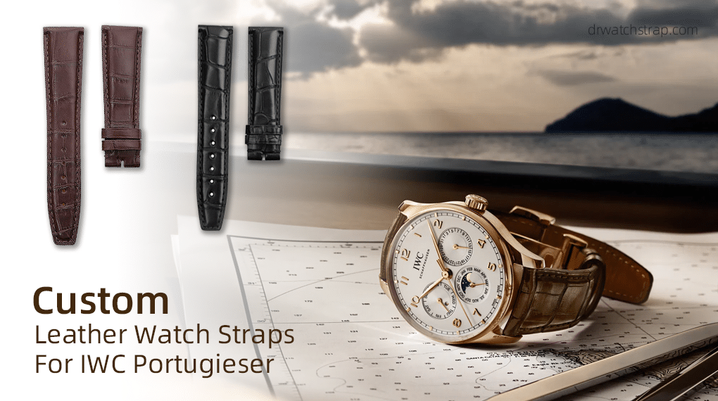 Custom leather watch straps for IWC-Portugieser
