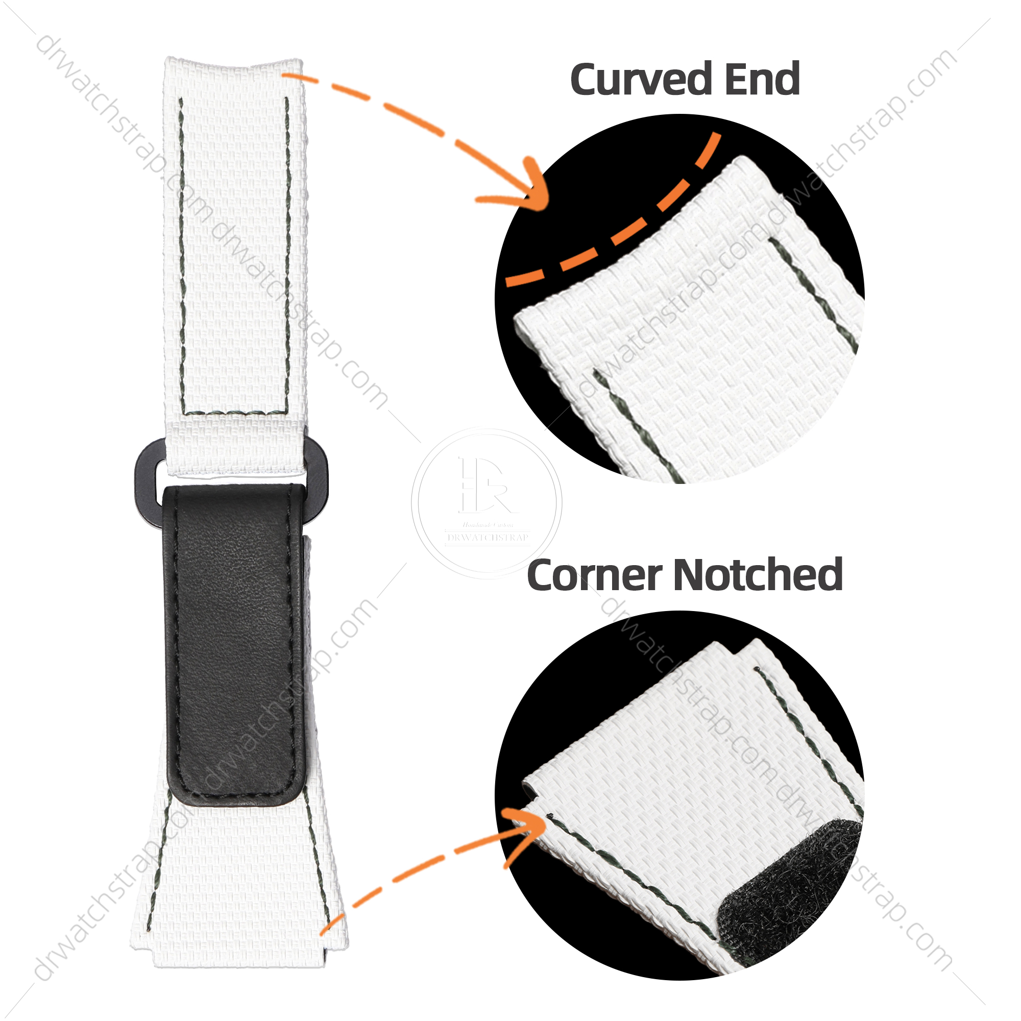 Buy Custom Handmade White Rubber Velcro MB&F Maximilan Büsser & Friends watch strap (1)