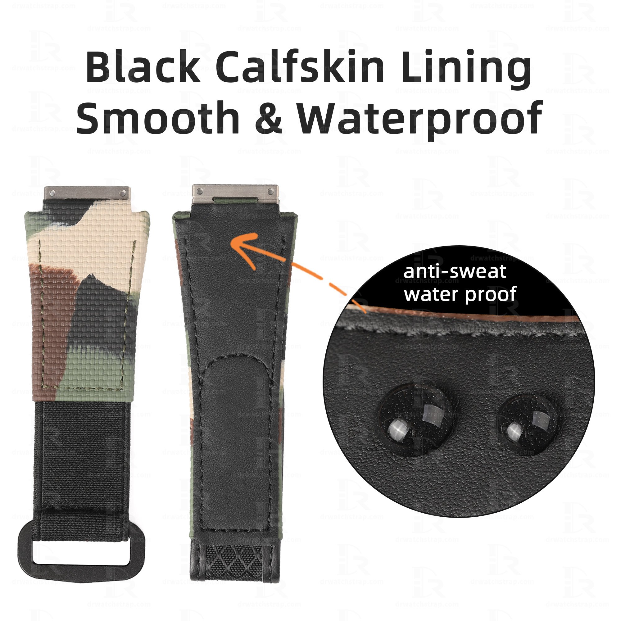 Buy Custom replacement Camo strap and elastic watch band for Richard Mille RM velcro strap 035 030 055 011 016 059 067 067-02 027 07 aftermarket for sal (2)