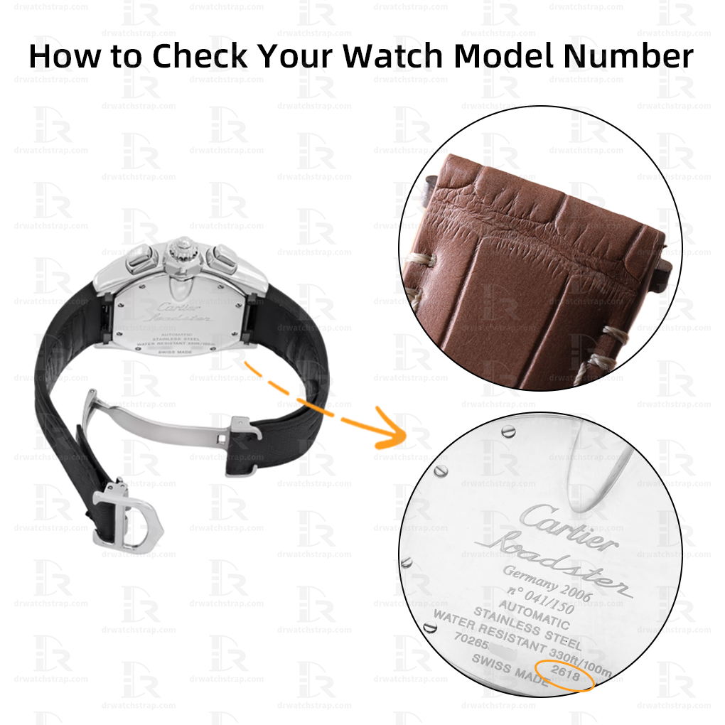 Buy Cartier Replacement Dark Blue Alligator Leather Watch band Quickswitch for Cartier Roadster black leather strap 19mm 20mm Low Price
