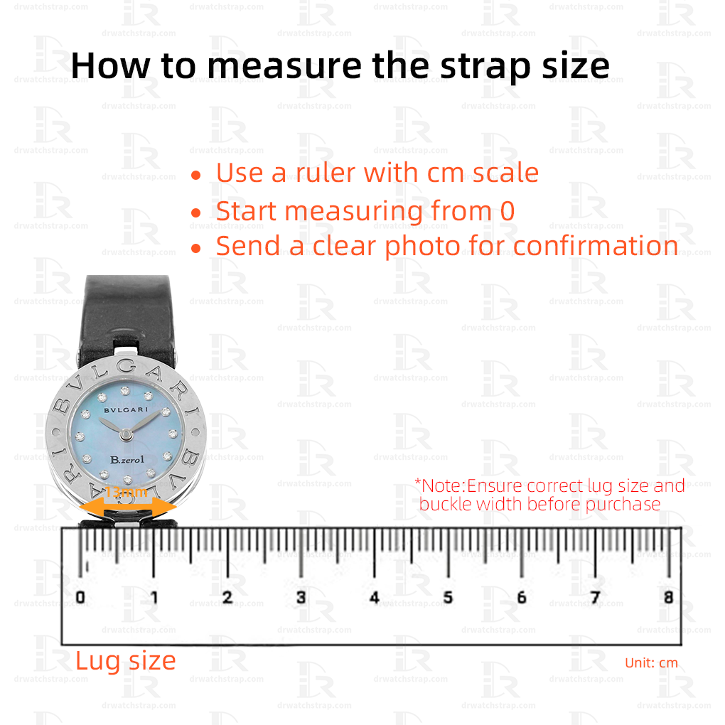 Custom Blue Patent leather watch straps For b zero 1 patent leather watch band light beige lining Replacement Band (2)