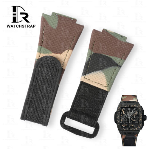 Custom Rubber Velcro Camo Strap for hublot watch band replacement (1)