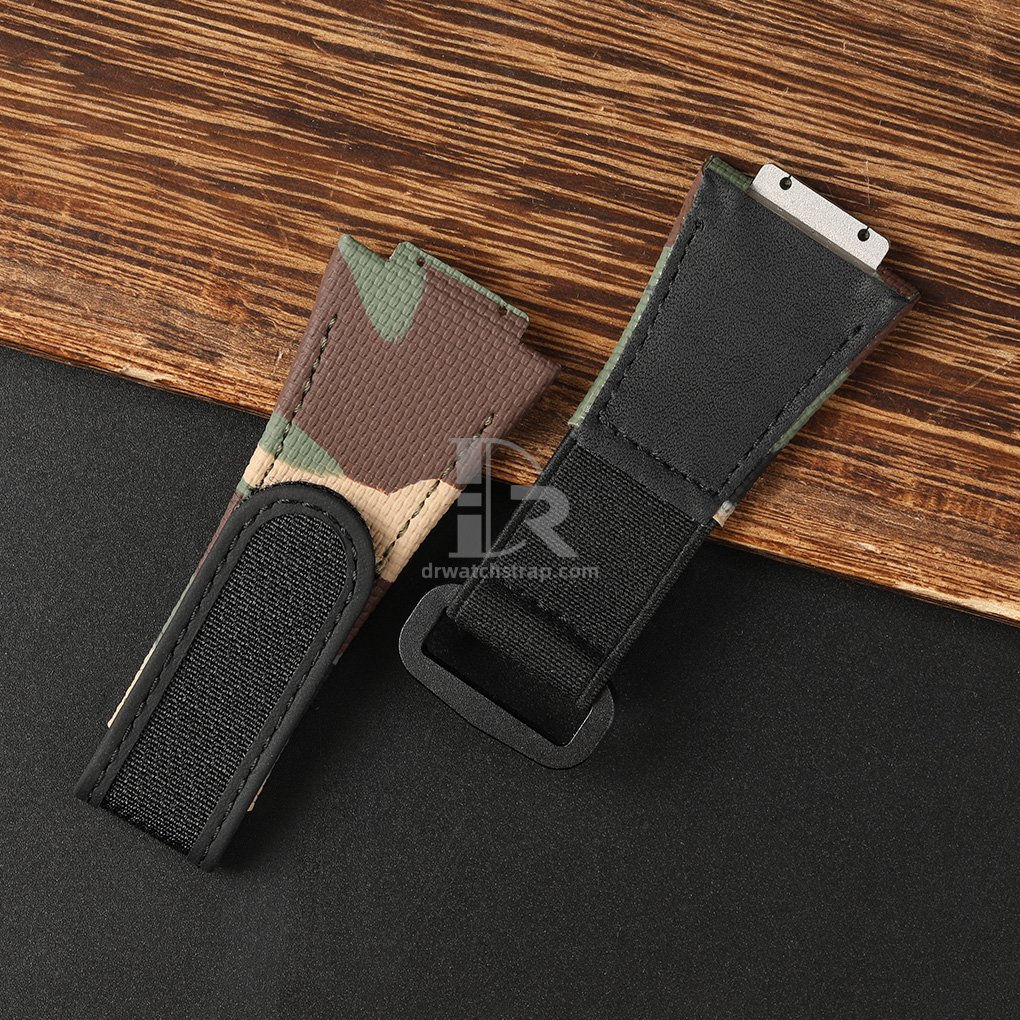 Buy Custom Rubber Velcro watch bands for hublot Camo strap replacement (2)