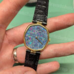 Audemars Piguet Opal Dial Black Alligator leather watch strap