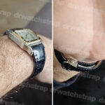 Cartier Santos replacement brown leather watch band strap