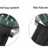 Thick curved lug system VS The Flat end strap for Rolex Sub Thick curved lug system VS The Flat end strap for Rolex Sub
