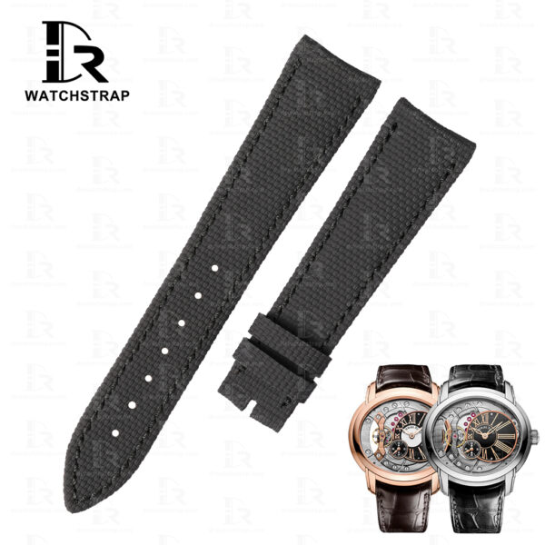 Custom Black Rubber leather watch strap replacement for ap millenary 4101 Custom Black Rubber leather watch strap replacement for ap millenary 4101