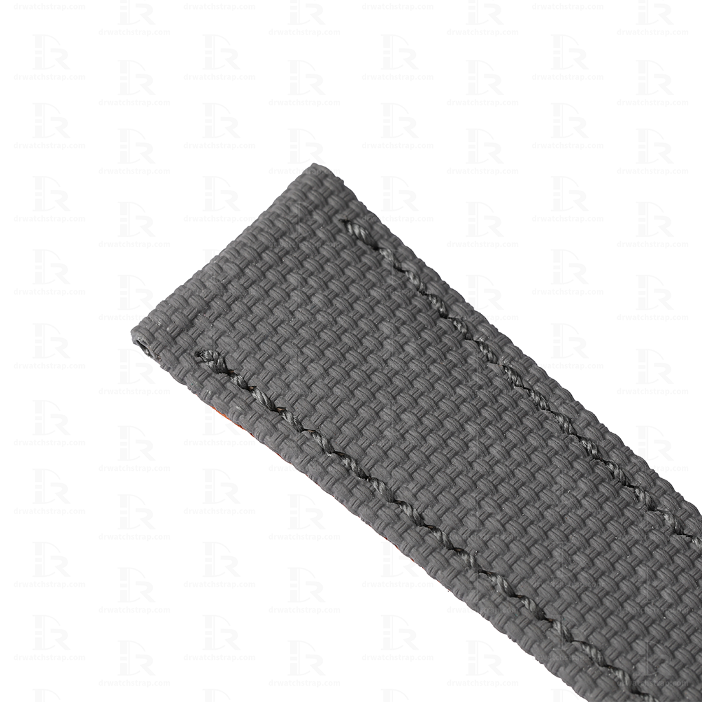Custom Gray Rubber leather watch strap replacement for ap millenary 4101 (3)