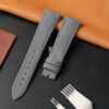 Custom Gray Rubber leather watch strap replacement for audemars piguet millenary ladies (1) Custom Gray Rubber leather watch strap replacement for audemars piguet millenary ladies (1)