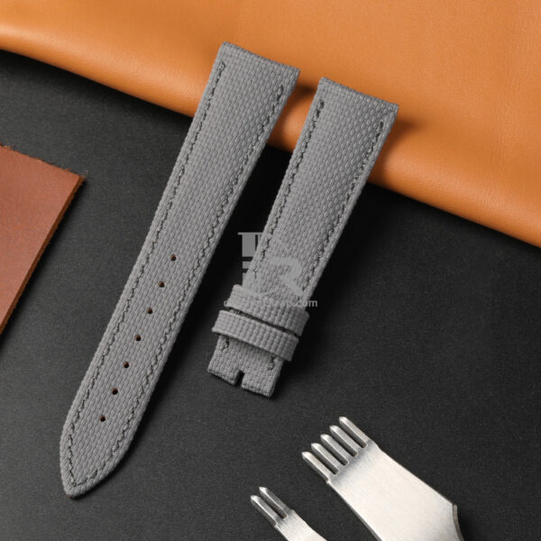 Custom Gray Rubber leather watch strap replacement for audemars piguet millenary ladies (1) Custom Gray Rubber leather watch strap replacement for audemars piguet millenary ladies (1)