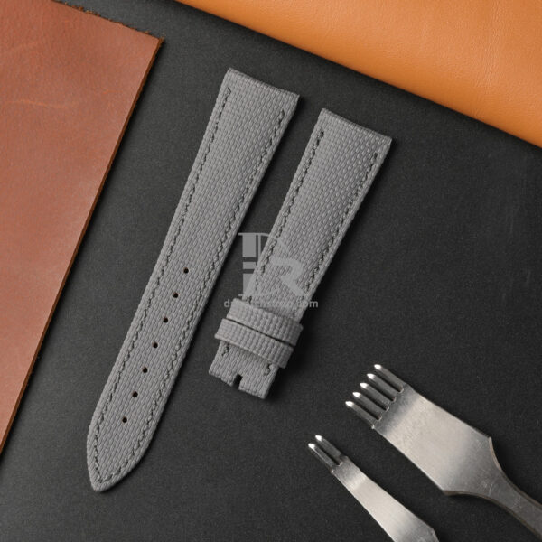 Custom Gray Rubber leather watch strap replacement for audemars piguet millenary ladies (2) Custom Gray Rubber leather watch strap replacement for audemars piguet millenary ladies (2)