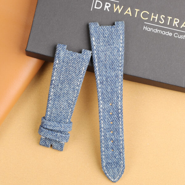 buy custom handmade jeans Denim strap replacement for patek philippe Nautilus