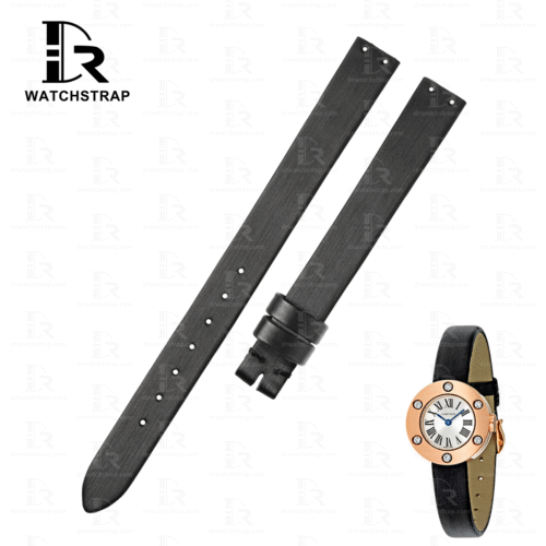 Custom handmade satin leather strap for Cartier Love watch Buy Custom handmade Black Satin leather strap for Cartier Love watch 10mm