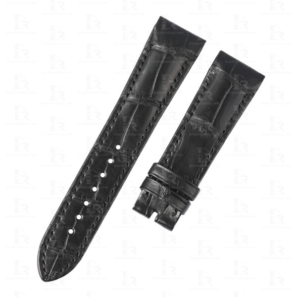 custom handmade Black alligator watch band for Ulysse Nardin Michelangelo custom handmade Black alligator watch band for Ulysse Nardin Michelangelo