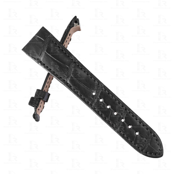 custom handmade black leather watch strap for Ulysse Nardin Michelangelo custom handmade black leather watch strap for Ulysse Nardin Michelangelo