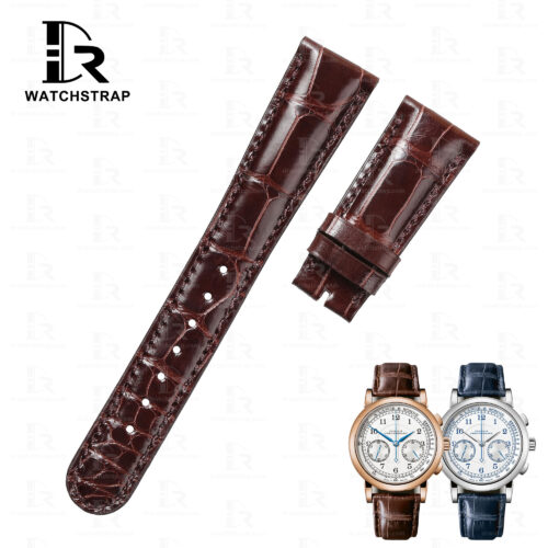custom handmade alligator leather strap for A Lange Sohne Lange 1 1815 Saxonia Richard Lange Zeitwerk Datograph custom handmade alligator leather strap for A Lange Sohne Lange 1 1815 Saxonia Richard Lange Zeitwerk Datograph