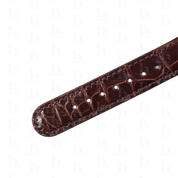 round tip of the custom alligator leather strap for A Lange Sohne 20mm 22mm round tip of the custom alligator leather strap for A Lange Sohne 20mm 22mm