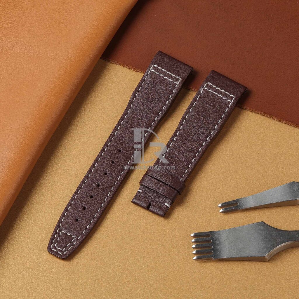 20mm 21mm leather strap for IWC pilot chronograph 41