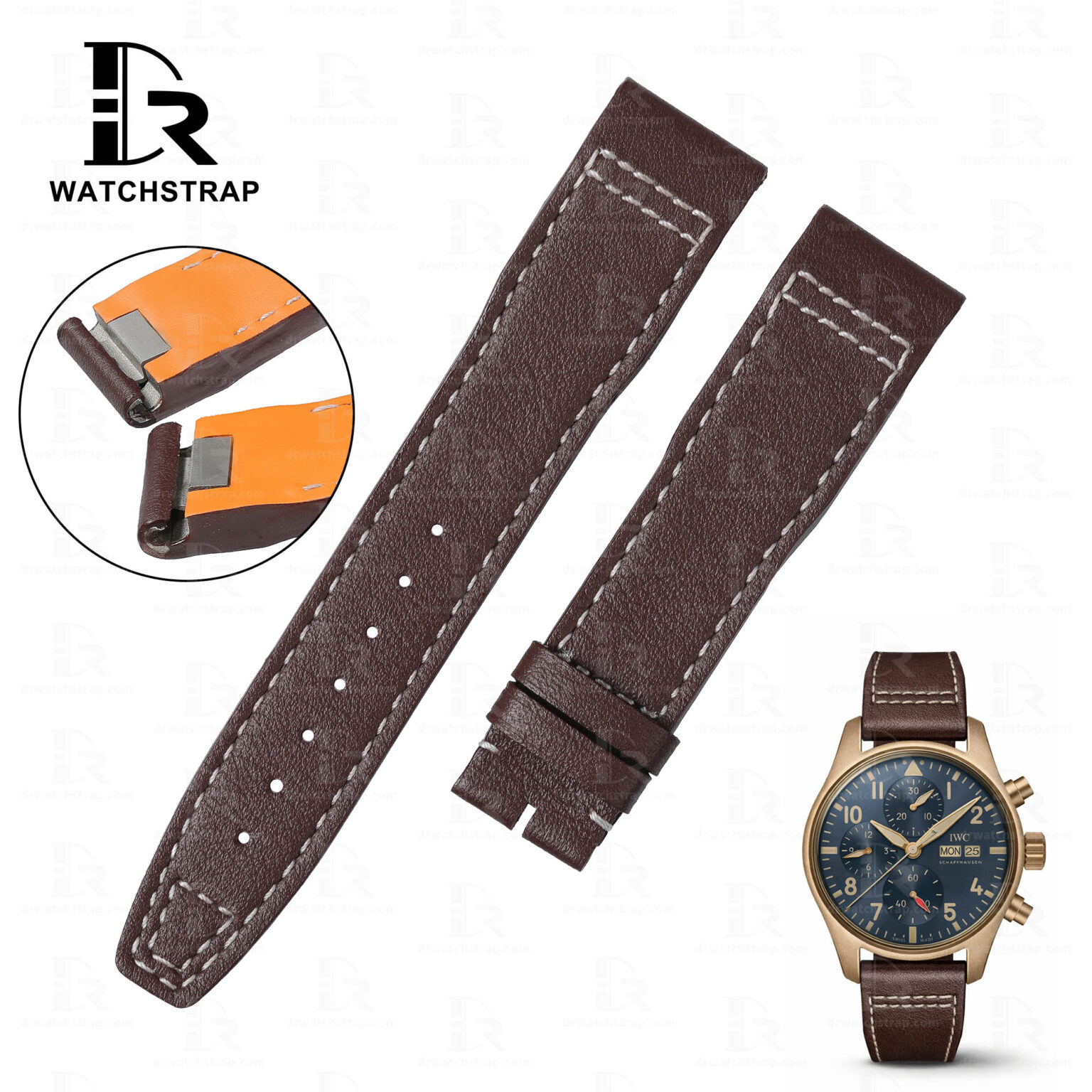 IWC EasX-CHANGE 純正ストラップ ブラウンレザー XS EasX Change Strap For IWC Pilot Mark XX Wacth | Drwatchstrap
