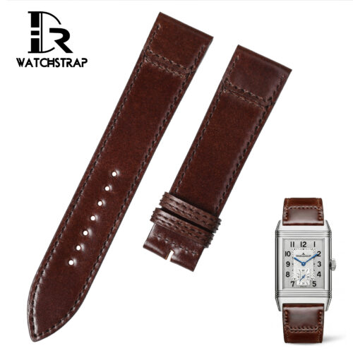 Handmade shell cordovan leather watch strap for Jaeger-LeCoultre Reverso fagliano from drwatchstrap Handmade shell cordovan leather watch strap for Jaeger-LeCoultre Reverso fagliano from drwatchstrap