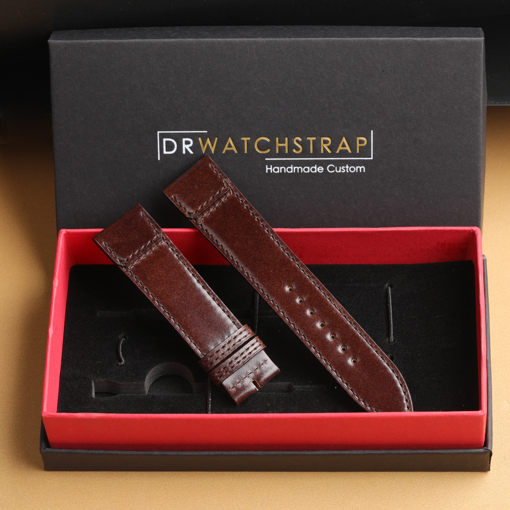 custom handmade shell cordovan leather watch strap for Reverso drwatchstrap - package