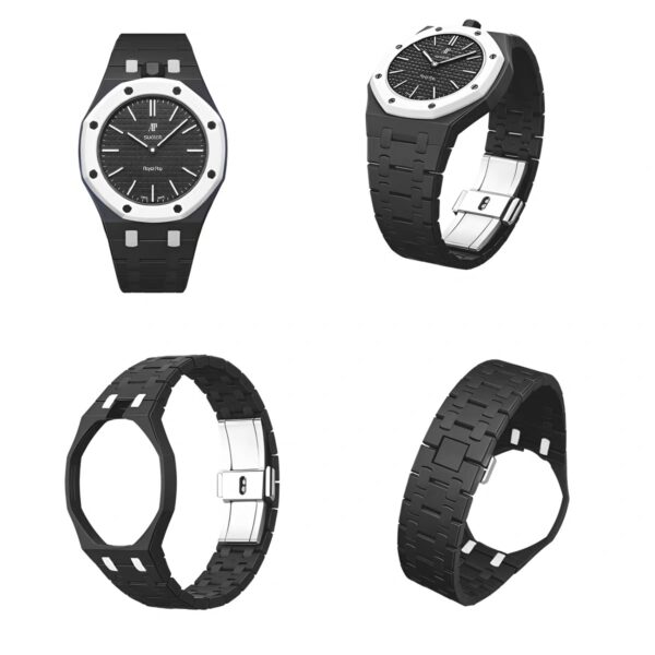 black bioceramic case and strap for swatch ap royal pop 12 o'clock black bioceramic case and strap for swatch ap royal pop 12 o'clock