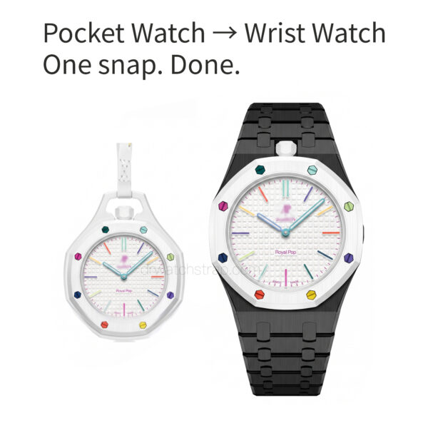 black bracelet for AP swatch royal pop