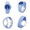 blue bioceramic case and strap for swatch ap royal pop 3 o'clock blue bioceramic case and strap for swatch ap royal pop 3 o'clock