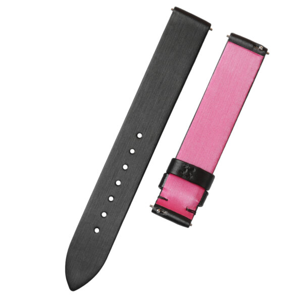 custom handmade black satin watch strap for Piaget Possession 11mm 14mm 16mm
