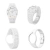 white wrist watch band for ap swatch royal pop 12 o'clock white wrist watch band for ap swatch royal pop 12 o'clock